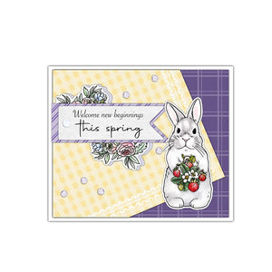 Gorgeous Playful Bunnies Transparent Stamps, Dies, Stamp and Die Set (please order items separately)