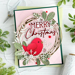 Stunning Merry Christmas Words Metal Cutting Dies, Size on Photo