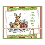 Adorable Bunnies at Christmastime Transparent Stamps