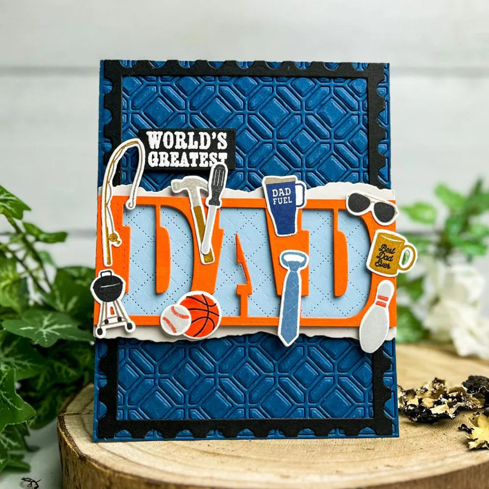 Versatile Dad Word Metal Cutting Die, Size on Photo