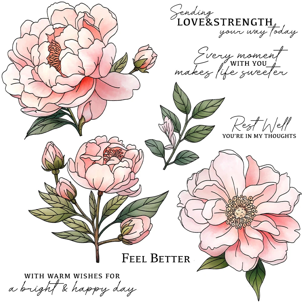 Exquisite Spring Bloom Transparent Stamps