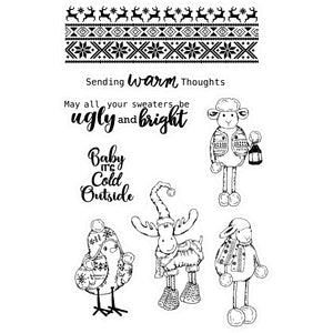 Stay Warm and Cosy Transparent Stamps, Stamp and Die Set (please order items separately)