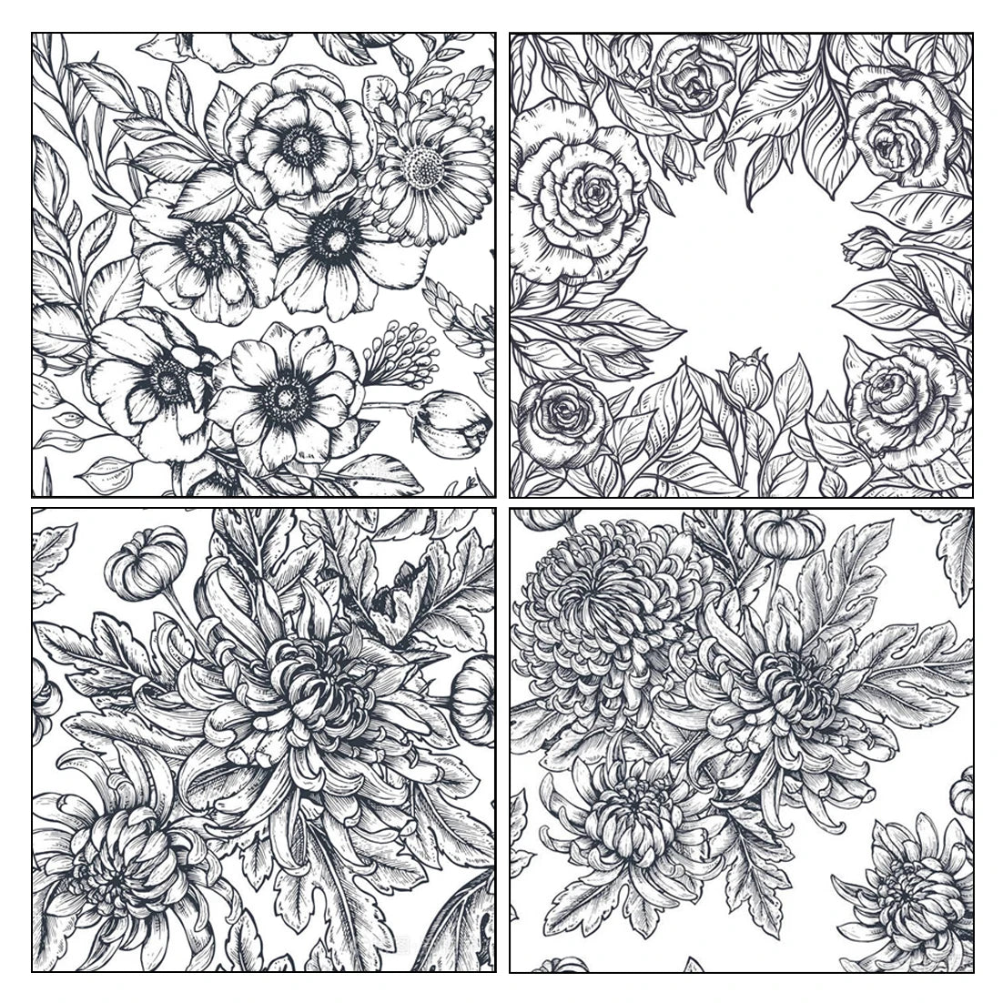 Beautiful Floral Series Transparent Stamps, 11 cm x 14 cm (please choose design as required)