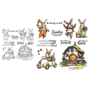 Beautiful Bunnies Sending A Whole Lot Of Love Transparent Stamps