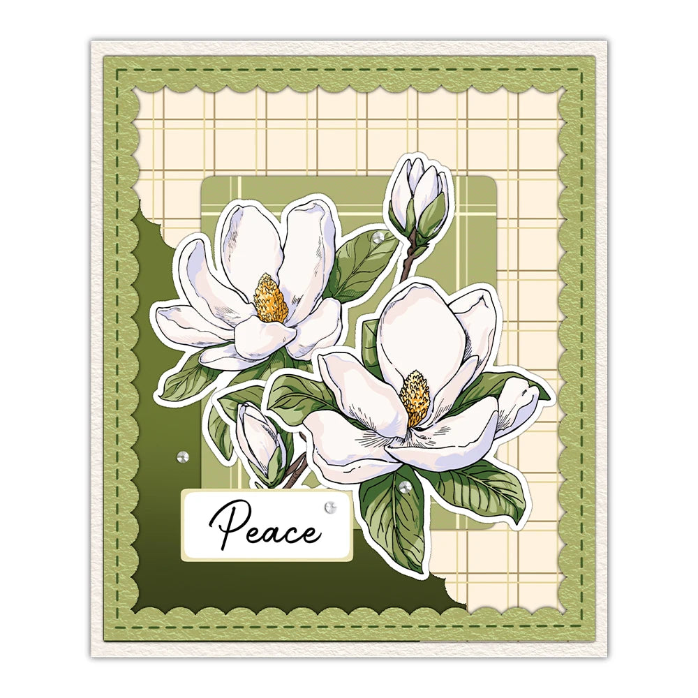 Exquisite Spring Magnolias Transparent Stamps