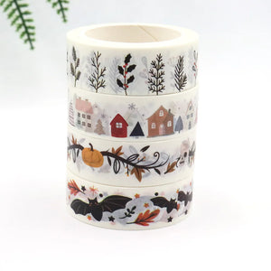 Stylish and Beautiful Decorative Washi Tape, Various Designs, Width 15 mm, Length 10 m, 1 Piece