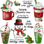 Cute Let's Make This Christmas Extra Sweet Transparent Stamps, Dies, Stamp and Die Set (please order items separately)