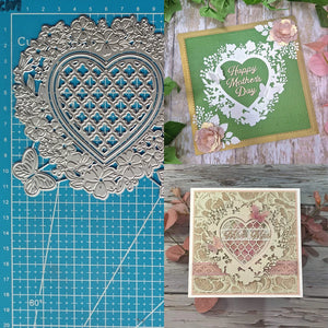 Gorgeous Lattice Heart Metal Cutting Die, Size on Photo