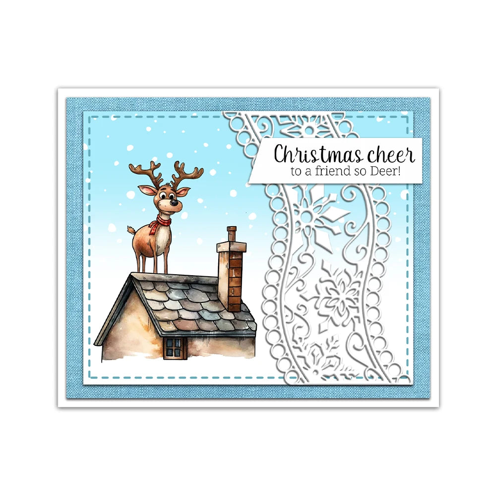 Lovely Have A Magical Christmas Transparent Stamps, Dies, Stamp and Die Set (please order items separately)