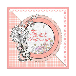 Sweet Mouse with Flowers Transparent Stamps, Stamp and Die Set (please order items separately)