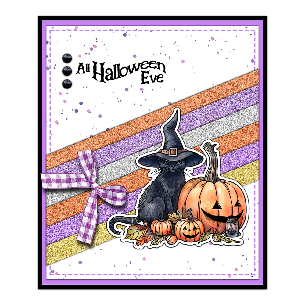 Sinister Halloween Scene Transparent Stamps, Stamp and Die Set (please order items separately)