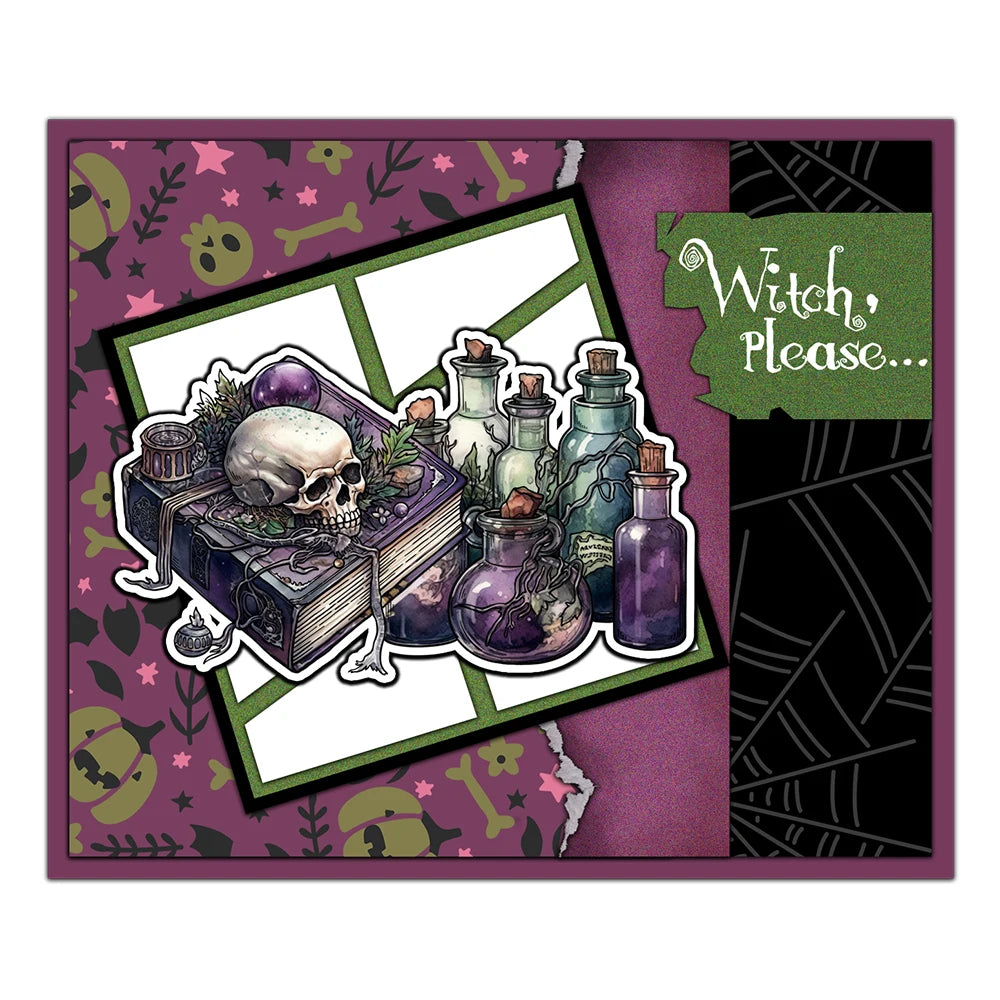 Sinister Halloween Time Transparent Stamps, Stamp and Die Set (please order items separately)