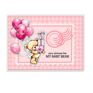 Cute Bears with Surprises Transparent Stamps, Stamp and Die Set (please order items separately)