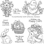 Adorable Make Happy Happen Transparent Stamps, Dies, Stamp and Die Set (please order items separately)