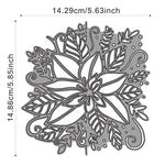 Beautiful Christmas Blossoming Flower Metal Cutting Die, Size on Photo