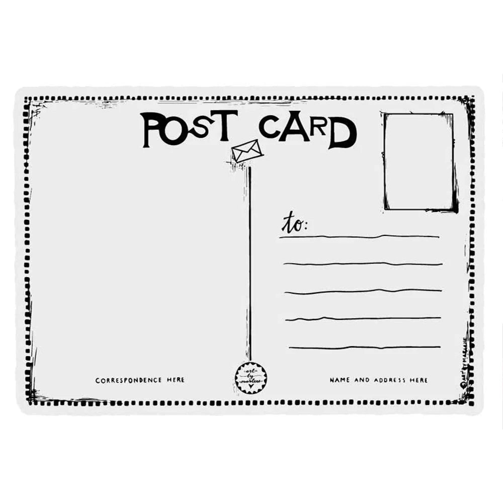 Versatile Large Post Card Transparent Stamp, 14.9 cm x 21 cm/5.9 inch x 8.3 inch