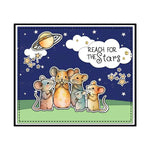 Beautiful Reach For The Stars with Adorable Mice Transparent Stamps, Dies, Stamp and Die Set (please order items separately)