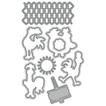 Comical Best of "Cluck" Transparent Stamps, Dies, Stamp and Die Set (please order items separately)