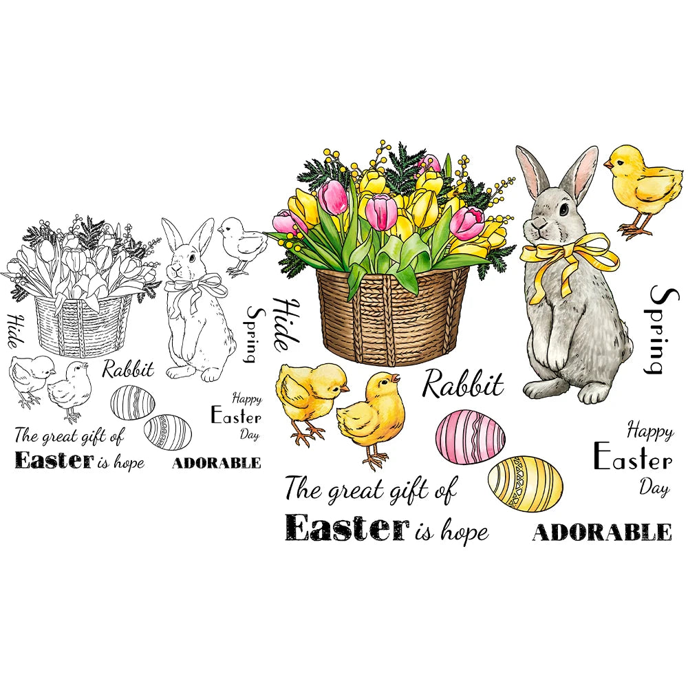 Beautiful Great Gift Of Easter Transparent Stamp