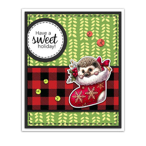 Sweet Creatures in Christmas Socks Transparent Stamps, Dies, Stamp and Die Set (please order items separately)