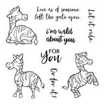 Cute Little Zebra Transparent Stamps/Dies