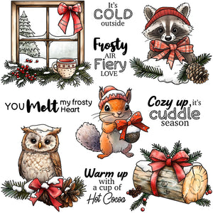 Adorable It's Cold Outside Transparent Stamps, Dies, Stamp and Die Set (please order items separately)