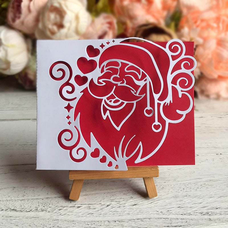 Cute Santa Claus Metal Cutting Die, 16.5 cm x 13.4 cm/6.49 in x 5.27 in