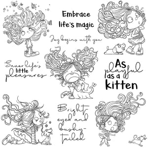 Adorable 'Embrace Life's Magic" Transparent Stamps