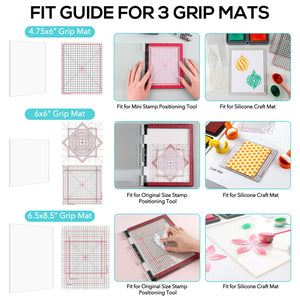 Versatile Photopolymer Grip Mat – Sticky Craft Mat for Stamp Positioning/Cardstock Stabilisation