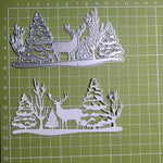 Exquisite Christmas Reindeer And Tree Metal Cutting Die, 6.0 cm x 11.5 cm/2.5 in x 4.52 in