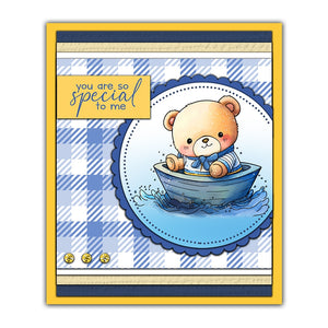 Sweet Teddy Bears Transparent Stamps, Stamp and Die Set (please order items separately)