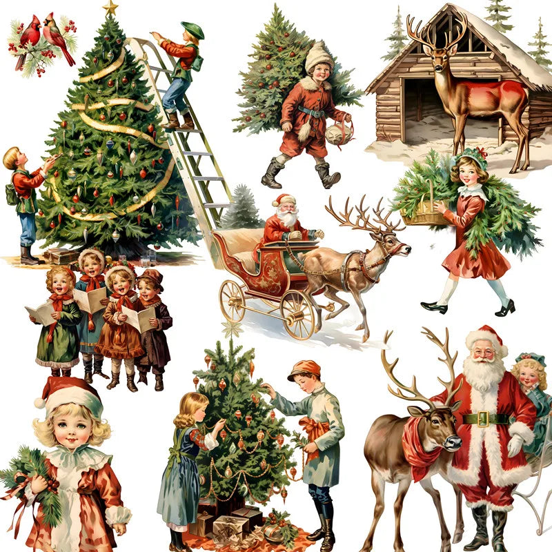 Stunning Array Of Christmas Decorative Stickers, 20 Pieces, 4-6 cm