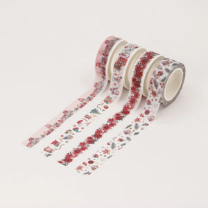 Divine Christmas Decorative Washi Tape, Various Designs, Width 15 mm, Length 10m, 1 Piece