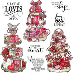 Valentine Sweet Treats Transparent Stamps, Stamp and Die Set (please order items separately)