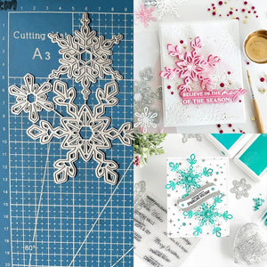 Gorgeous Snowflake Metal Cutting Die, Size on Photo