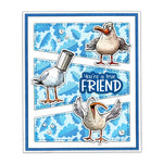 Comical Seagulls Sending Special Words Transparent Stamps, Stamp and Die Set (please order items separately)