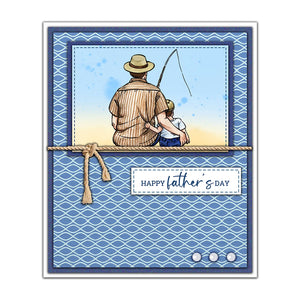 You Mean the World to Me Father's Day Transparent Stamps, Stamp and Die Set (please order items separately)