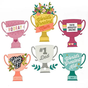 Versatile Celebration Trophy Metal Cutting Die, Size on Photo