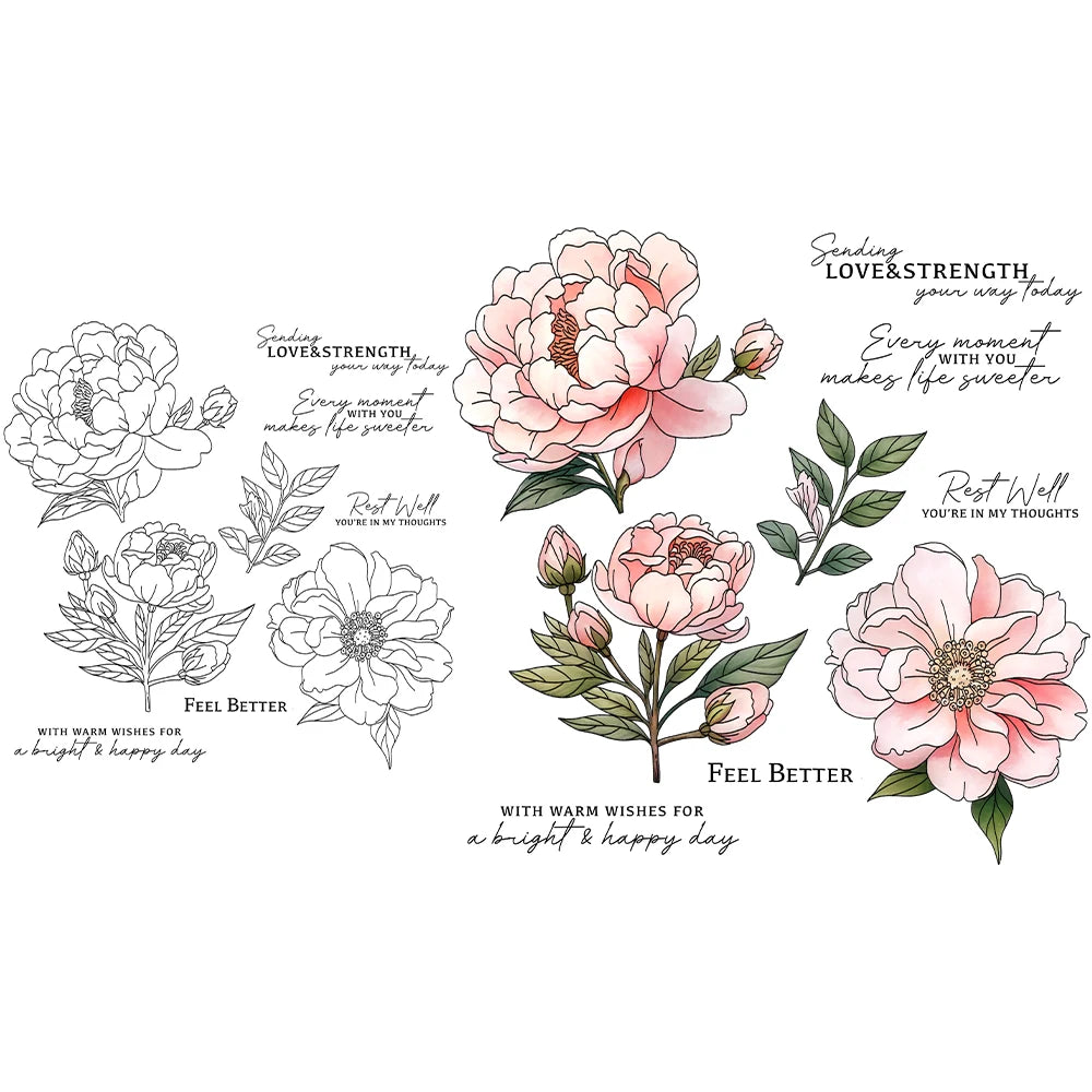 Exquisite Spring Bloom Transparent Stamps