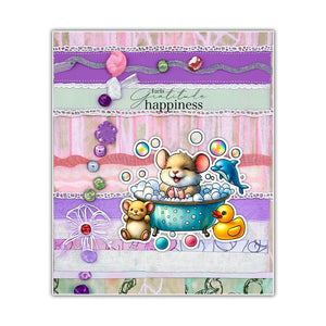 Adorable Mice Having Fun At Bedtime Transparent Stamps