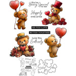 Endearing Teddies Loving You Endlessly Transparent Stamps, Dies, Stamp and Die Set (please order items separately)