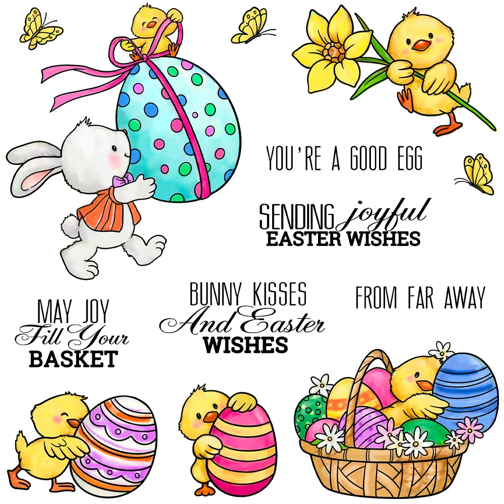 Sweet Easter Time Transparent Stamps/Stamp and Die Set (please order items separately as required)