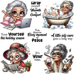 Comical Ladies On Holiday Transparent Stamps, Dies, Stamp and Die Set (please order items separately)