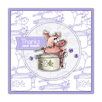 Funny Piggies Baking Transparent Stamps, Stamp and Die Set (please order items separately)