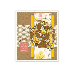 Adorable Little Duckies Sending Happy Wishes Transparent Stamps, Dies, Stamp and Die Set (please order items separately)