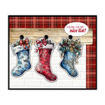 Fun Christmas Stockings Transparent Stamps, Stamp and Die Set (please order items separately)