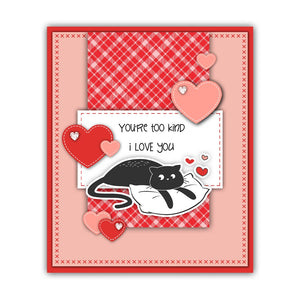 Sweet Kitty Cat Sending Mummy Love Transparent Stamps, Dies, Stamp and Die Set (please order items separately)