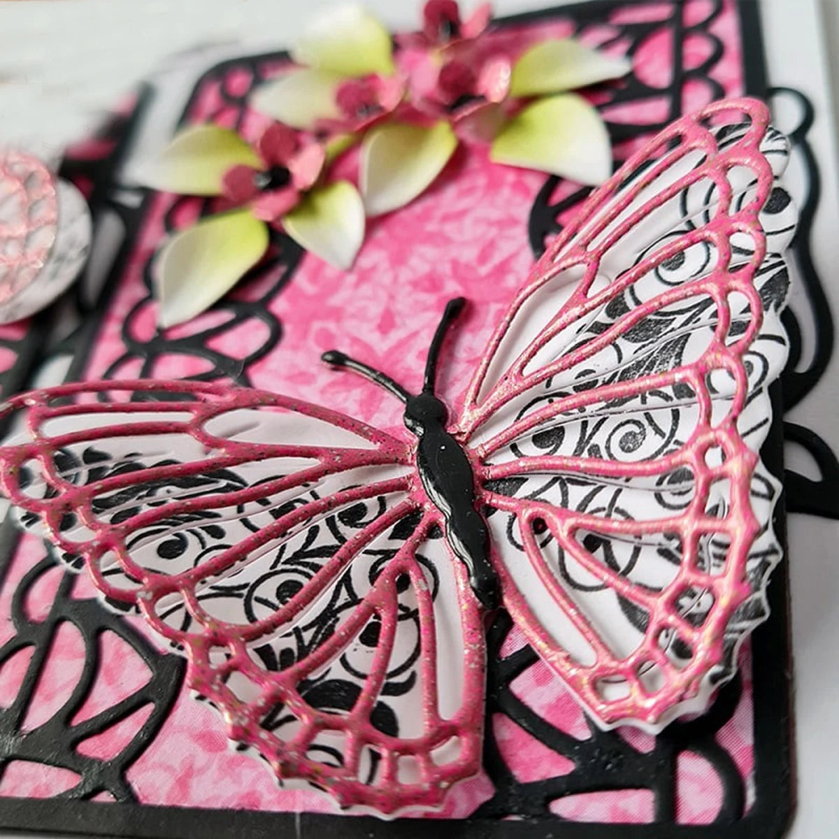 Delightful and Elegant Butterflies Metal Cutting Dies, Size on Photo