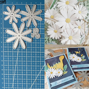 Delightful Daisies Metal Cutting Dies, Size on Photo