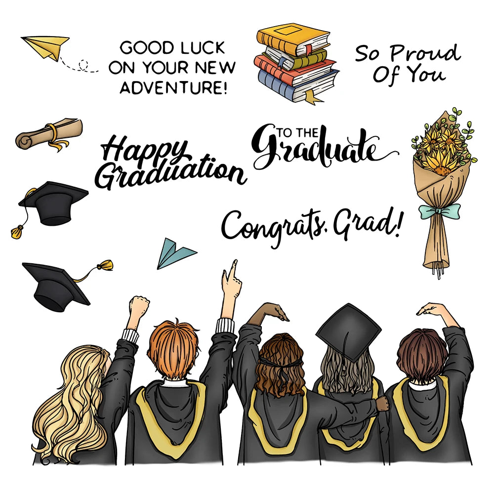 Congratulations on your Graduation Transparent Stamps, Stamp and Die Set (please order items separately)